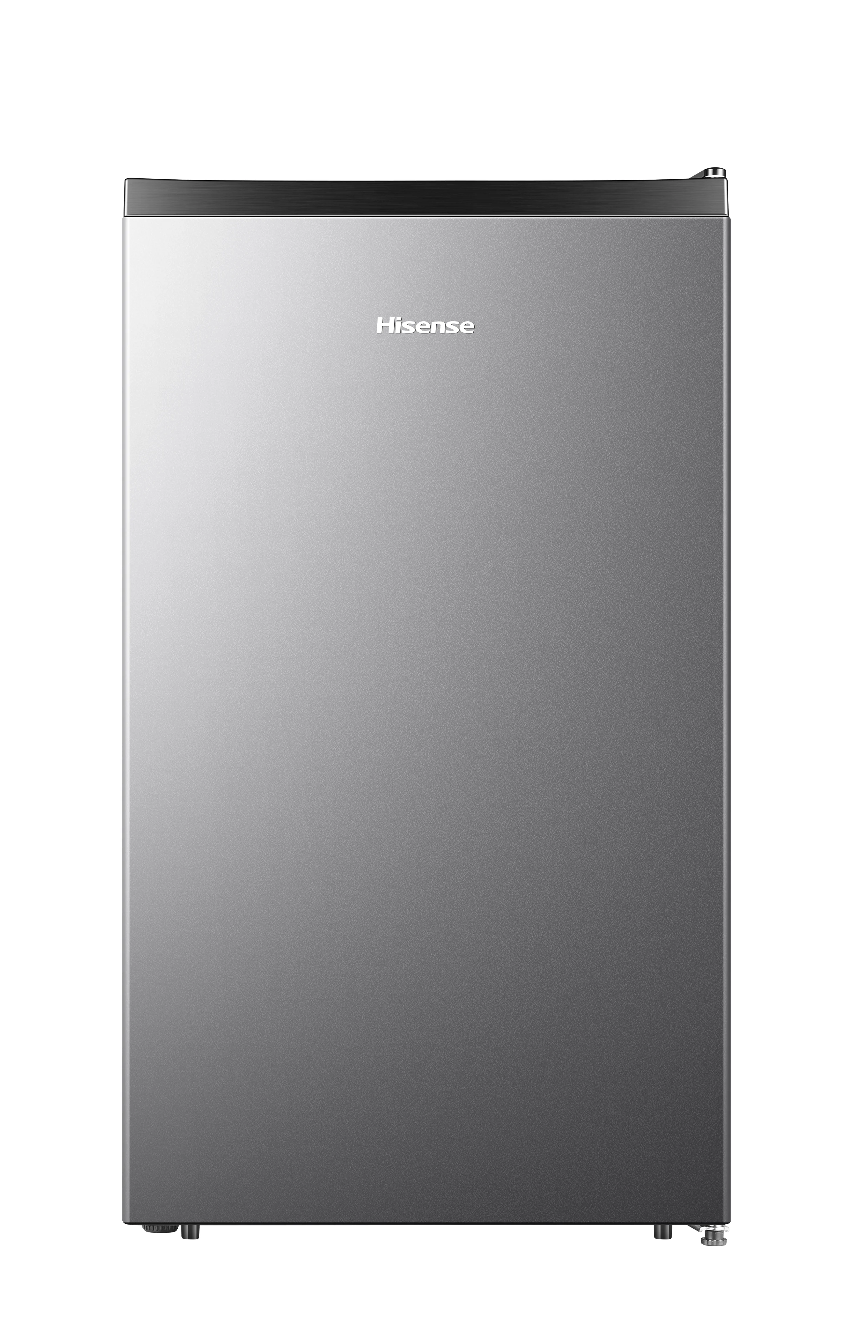 Hisense 4.4 Cu ft. Single Door Mini Fridge with Chiller, Silver 18.7" Width