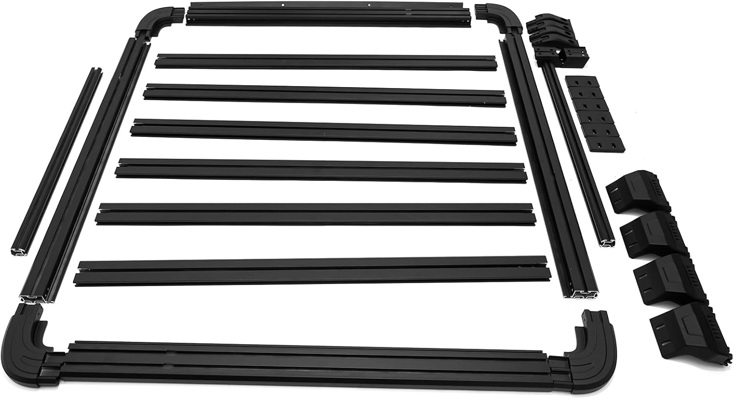 Roof Rack Rooftop Cargo Basket for 2018-2024 Jeep Wrangler JL & 2020-2024 Jeep Gladiator JT Hard Top Cargo Carrier Luggage Cargo Racks