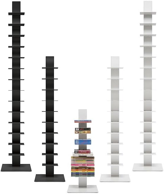 Sapiens Original Bookcase Sintesi H.79,6 inches (14 Shelves) White