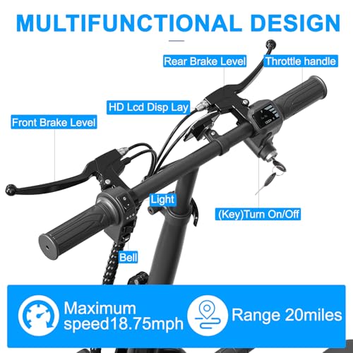 Electric Scooter with Seat for Adult, 36V/48V Electric Scooter with 350W/500W Motor 500W/750W Peak Power, 20 Mile Range, 17.4mph/18.75mph, e Scooters with Adjustable Seat