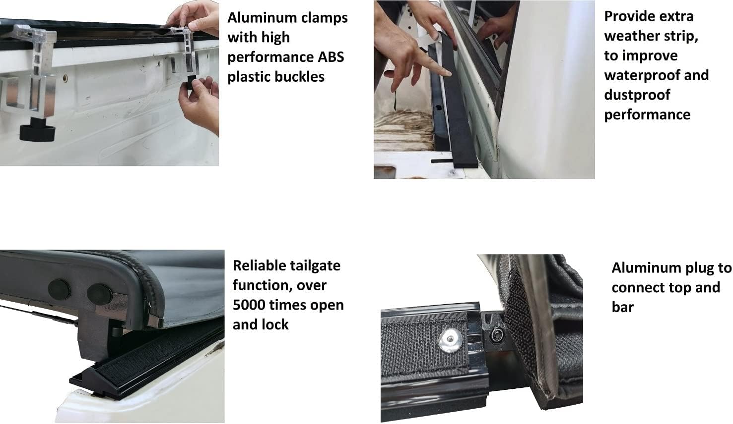Fixxpertise Soft Roll Up Truck Tonneau Cover Truck Bed Cover Fits 2015-2022 Chevy Colorado/GMC Canyon with 5ft Bed, Fleetside