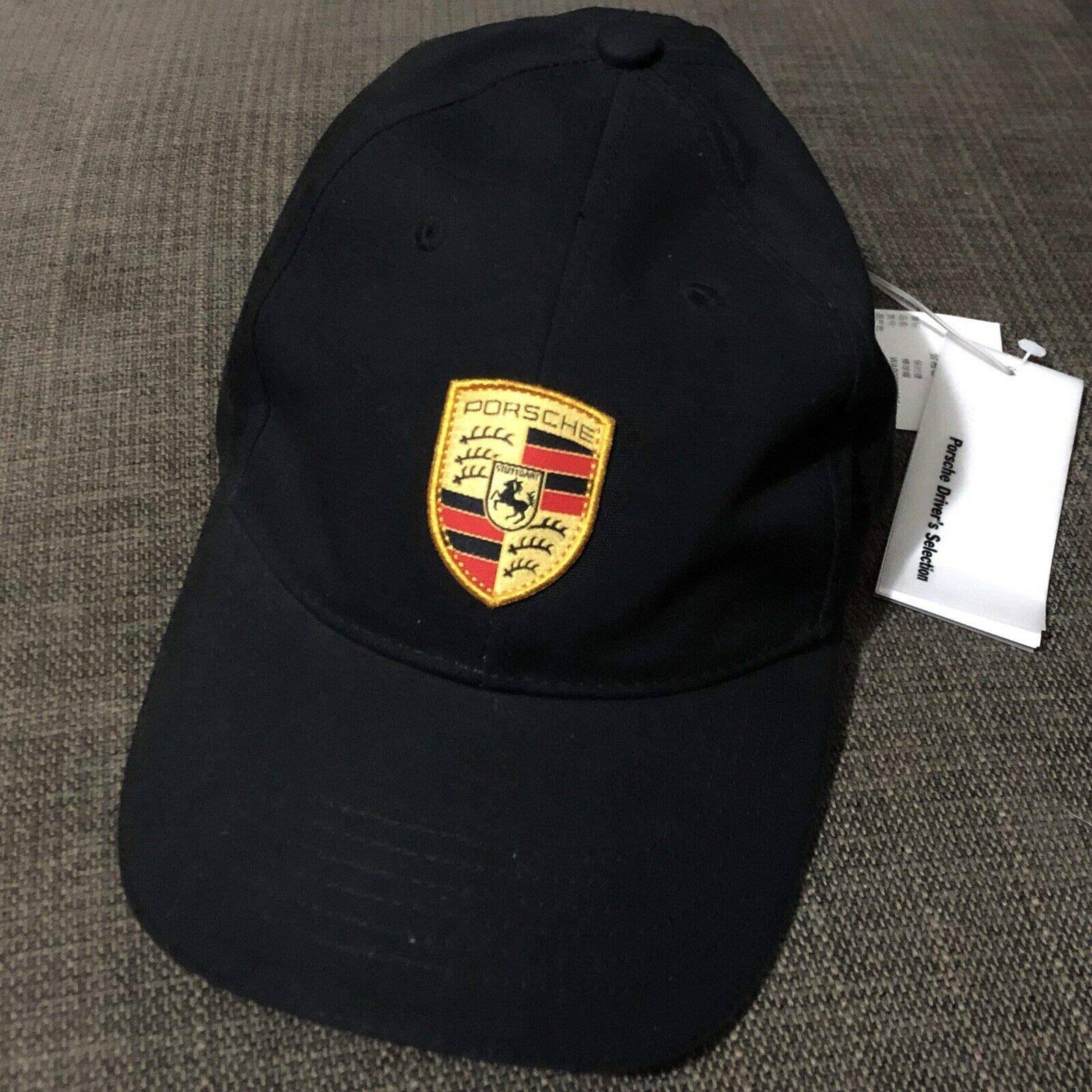 Porsche Black Crest Logo Cap Official Licensed