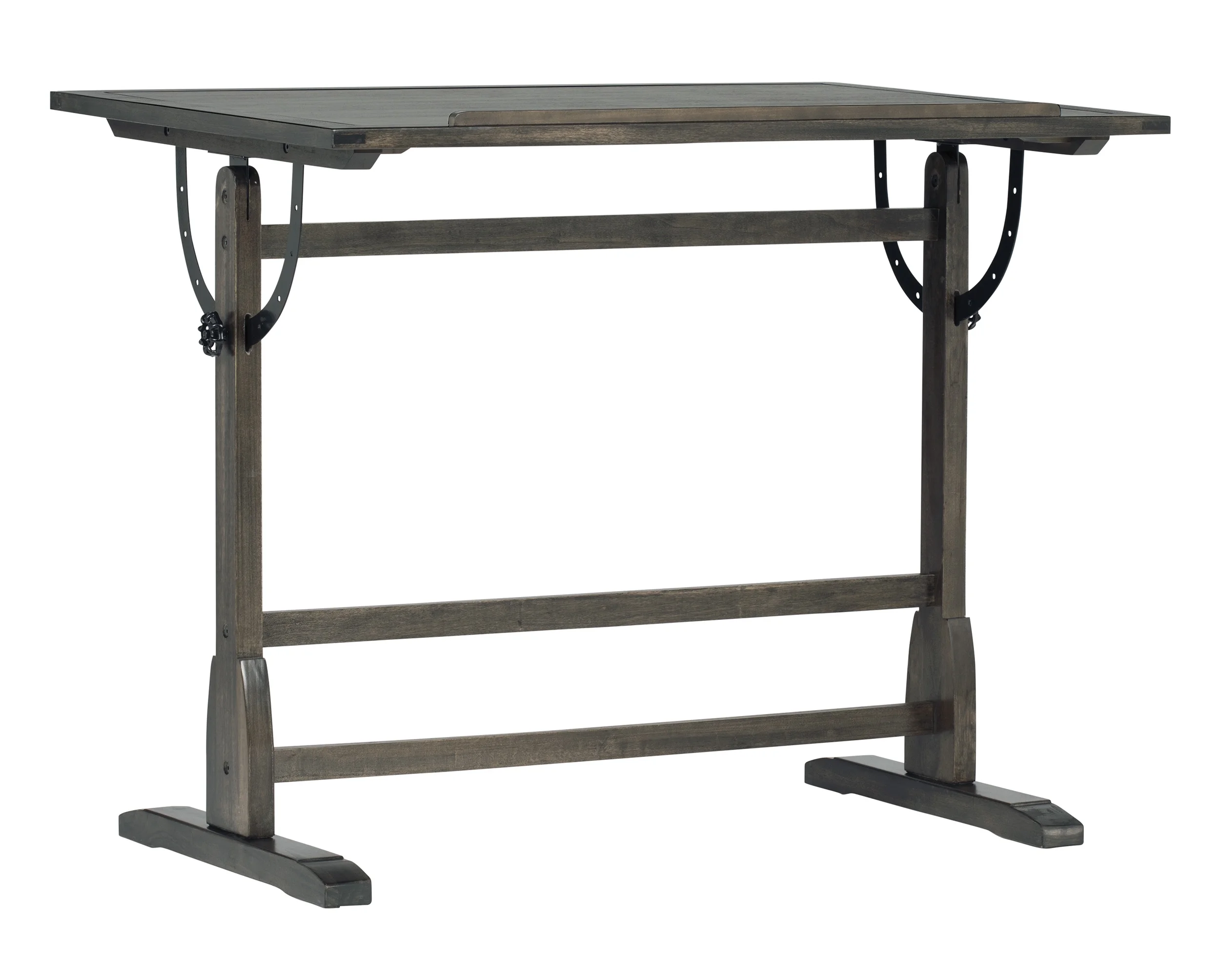 Vintage Solid Wood Drawing/Drafting Table with 42" x 30" Adjustable Tilting Top