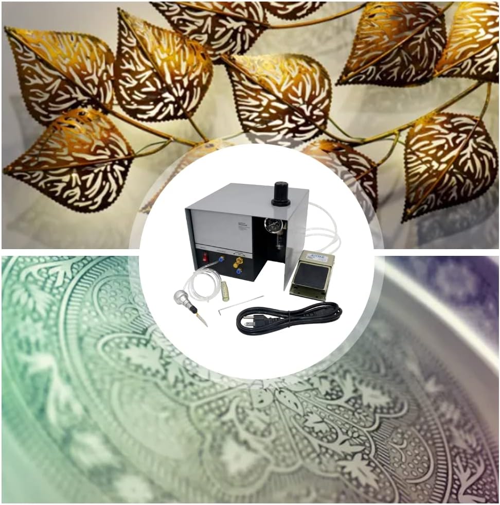 Single-Head Jewelry Pneumatic Engraving Machine 1400 RPM Adjustable Speed Pneumatic Hand Engraving Machines 60Hz 80W Pneumatic Graver Handpiece for Jewelry, Crafts and Wrought Iron