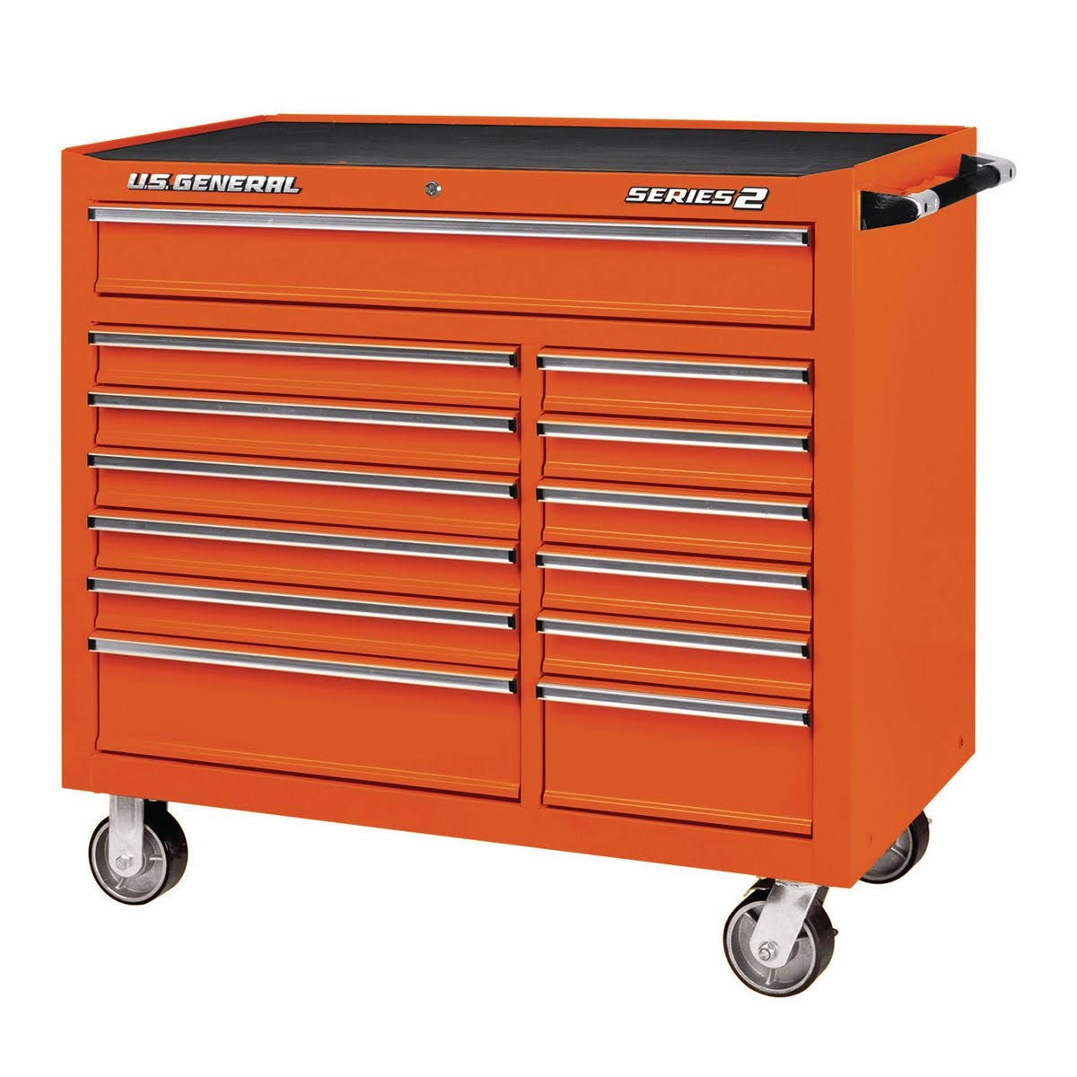 U.S. General 44 in. x 22 in. Double Bank Orange Roller Cabinet 64955