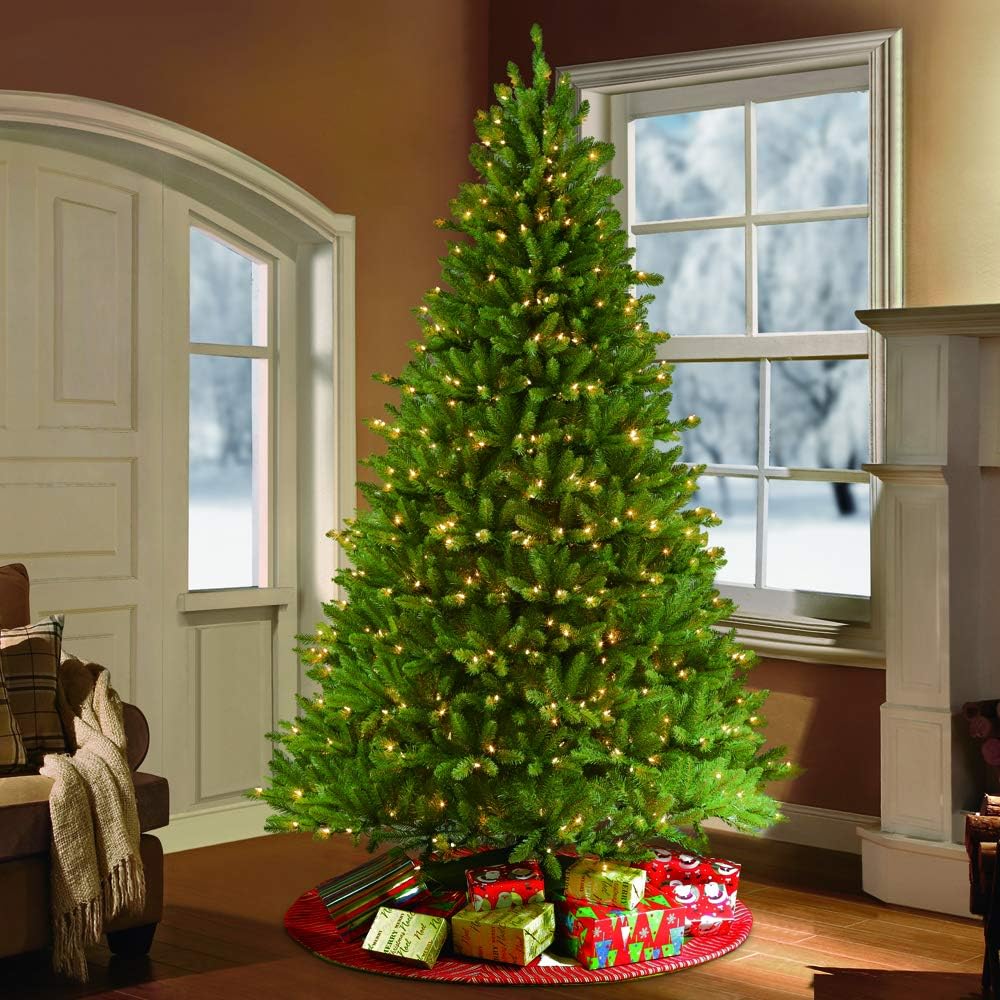 Puleo International 7.5 Foot Pre-Lit Fraser Fir Artificial Christmas Tree with 750 Clear Lights, Green