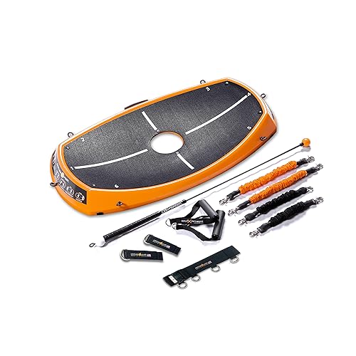 Orange Peel Balance Trainer Aid for Improved Balance by Orange Whip Golf - Upgrade Option with Resistance Band Fitness Training