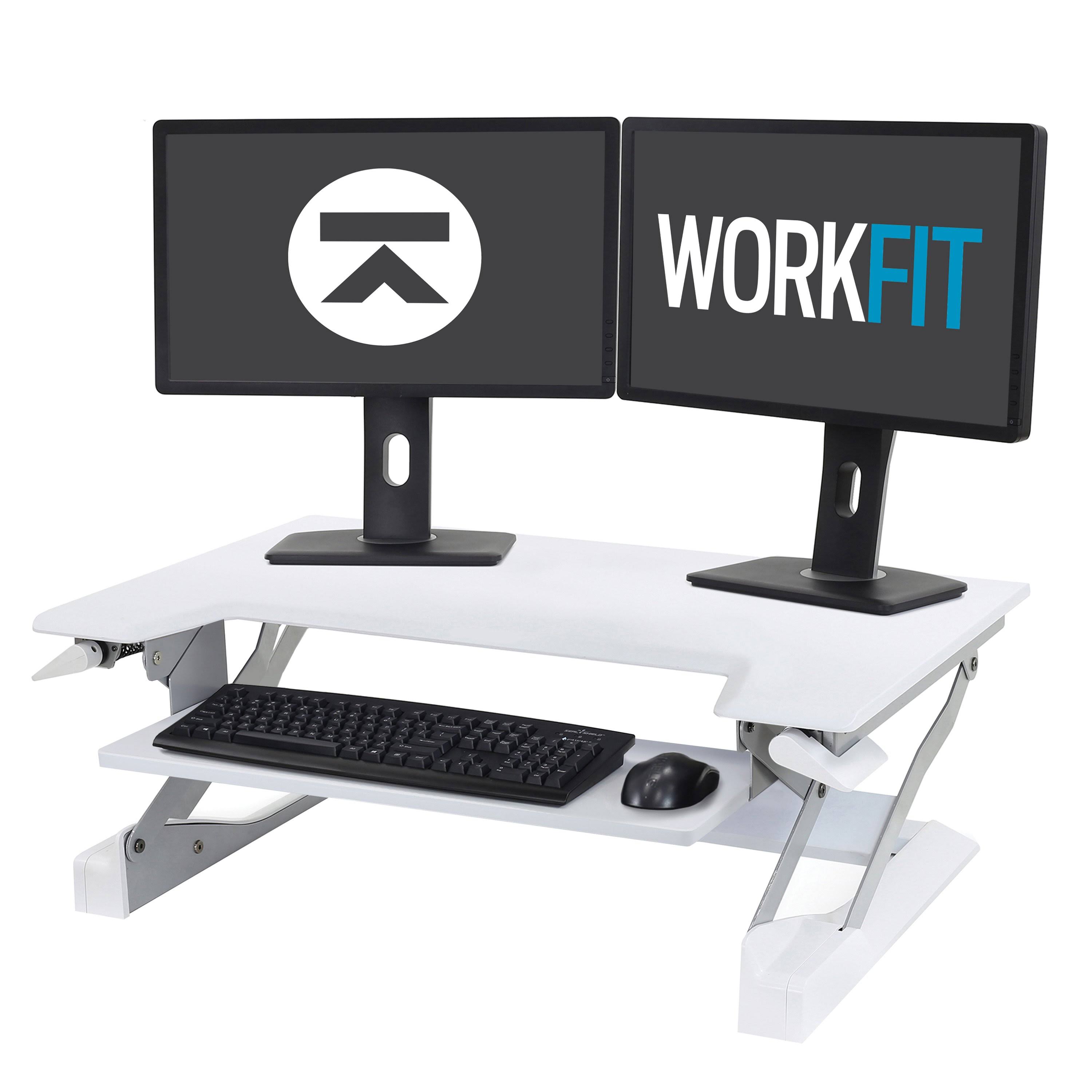 Ergotron WorkFit-T Sit-Stand Desktop Workstation, Black