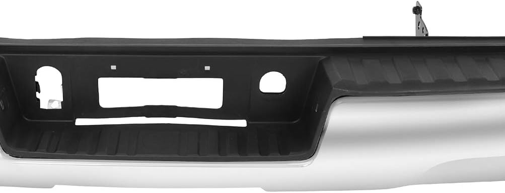 FINDAUTO Chrome Back Bumpers, Rear Step Bumper fit for 2014-2018 for Chevy Silverado for GMC Sierra 1500 without Parking Sensor Holes