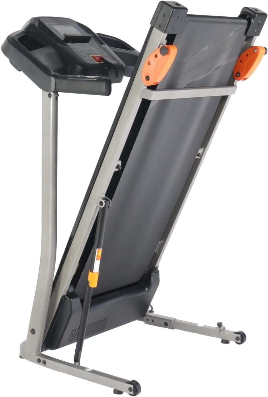 2.5hp Folding Treadmill with LCD 4 Inclines and 12 Preset Or Adjustable Programs Black