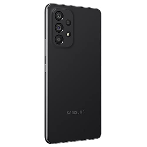 SAMSUNG Galaxy A53 5G (128GB, 6GB) 6.5'' 120Hz Full HD+, IP67 Water Resistant, Dual SIM GSM 4G Volte Unlocked (for US + Global) International Model A536E/DS (25W Charging Cube Bundle, Awesome Black)