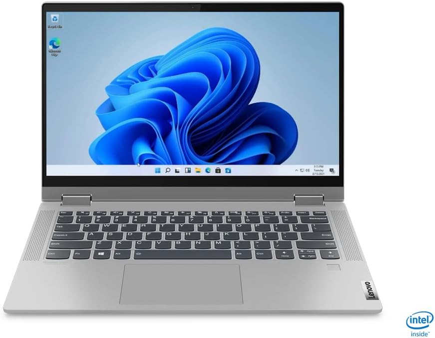 Lenovo 2022 Newest Flex 5i 14" FHD Touchscreen 2-in-1 Laptop Computer, Dual Core Intel i3-1115G4 (Upto 4.1GHz, Beats i5-1030G7), 4GB RAM, 256GB SSD, WiFi, Webcam, Platinum Gray, Win 11+MarxsolCables