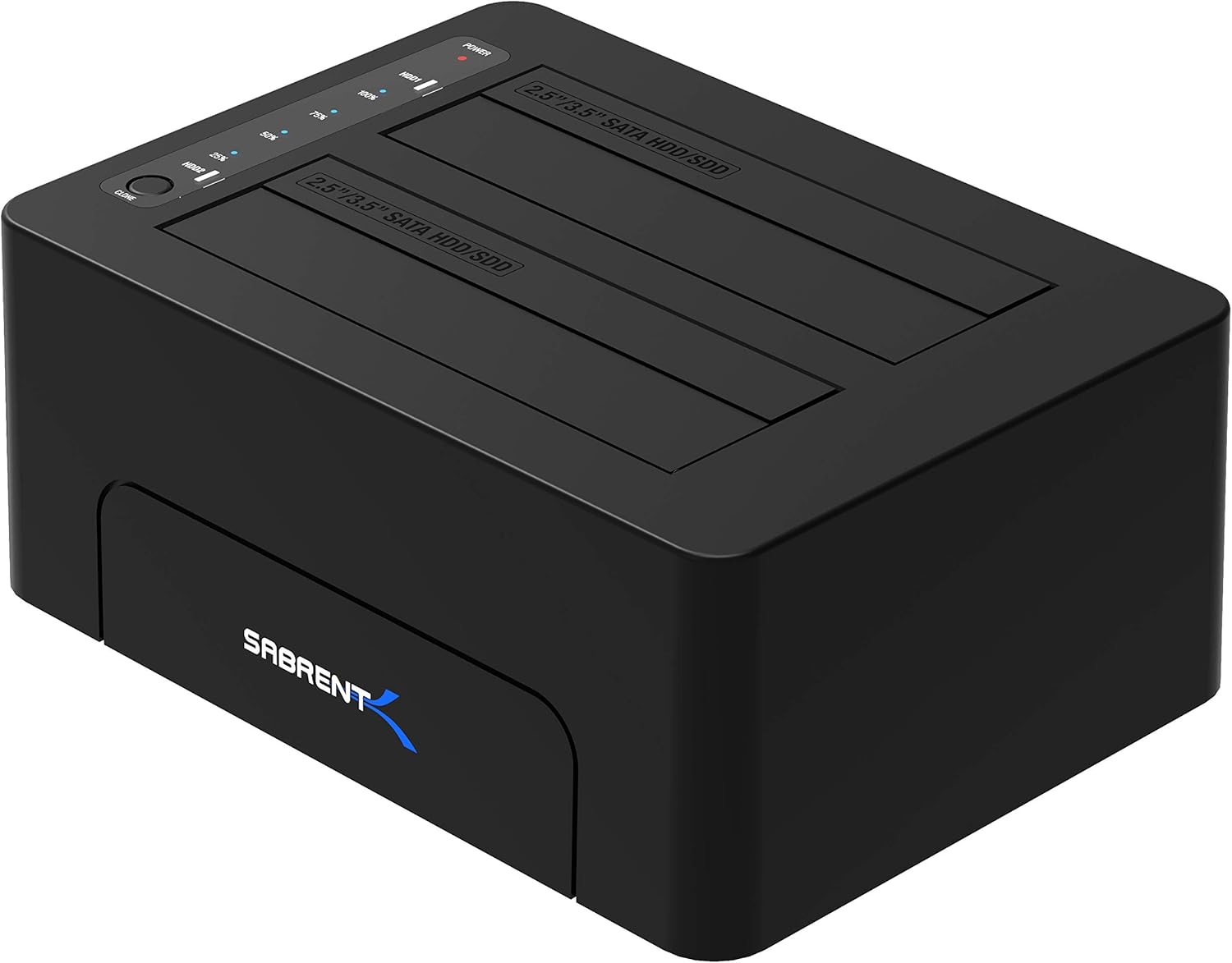 Sabrent USB 3.0 to SATA Dual Bay External Hard Drive Docking Station for 2.5 or 3.5in HDD, SSD with Hard Drive Duplicator/Cloner Function [10TB Support] (EC-DSK2) Pack of 2