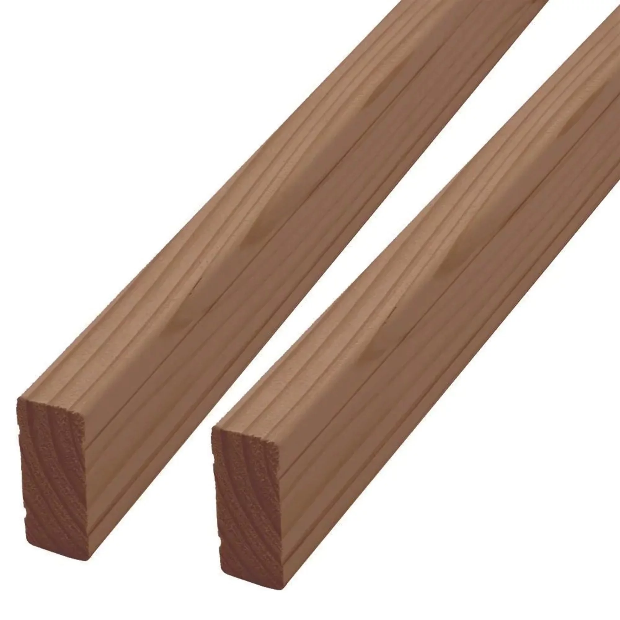 ProWood 6 ft. Wood Railing Kit with Aluminum Round Balusters, Color-Treated Walnut Tone
