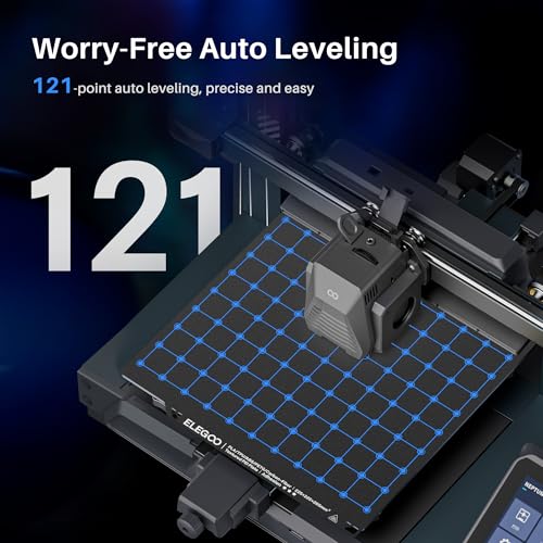 ELEGOO Neptune 3 Pro FDM 3D Printer with Auto Bed Leveling, Dual-Gear Direct Extruder, Dual Lead Screw Drive, Removable Capacitive Screen, 8.85x8.85x11in Large Printing Size