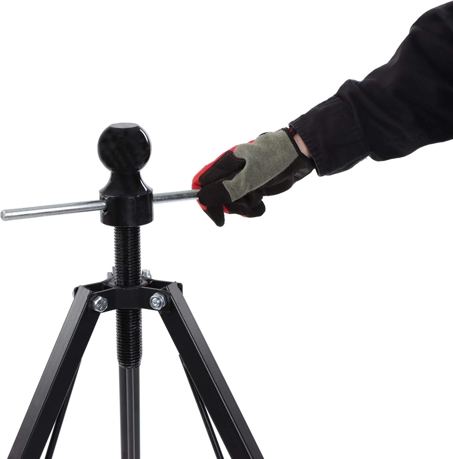 Dumble Gooseneck RV Stabilizer Tripod - 2-5/16in Ball Joint 7500lb Cap 5th Wheel Tripod Stabilizer Adjustable Jack