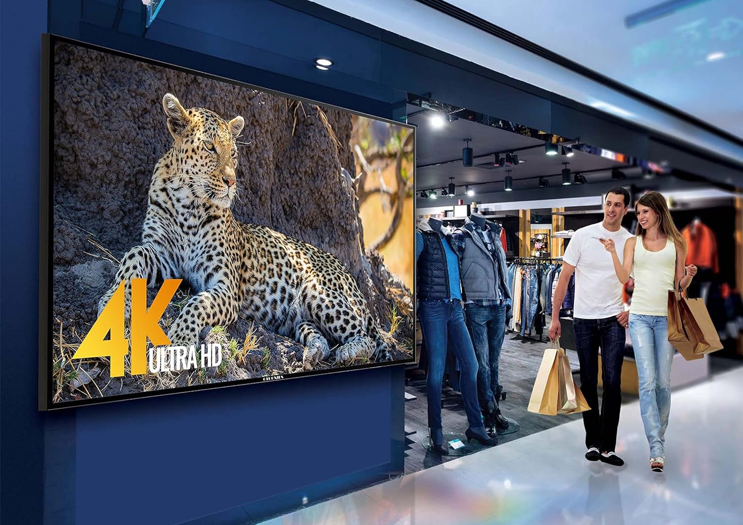 100 Inch LCD Panel 4K UHD Smart TV; TS100TD, High Brightness, High Contrast Makes Images Clearly Visible from A Distance