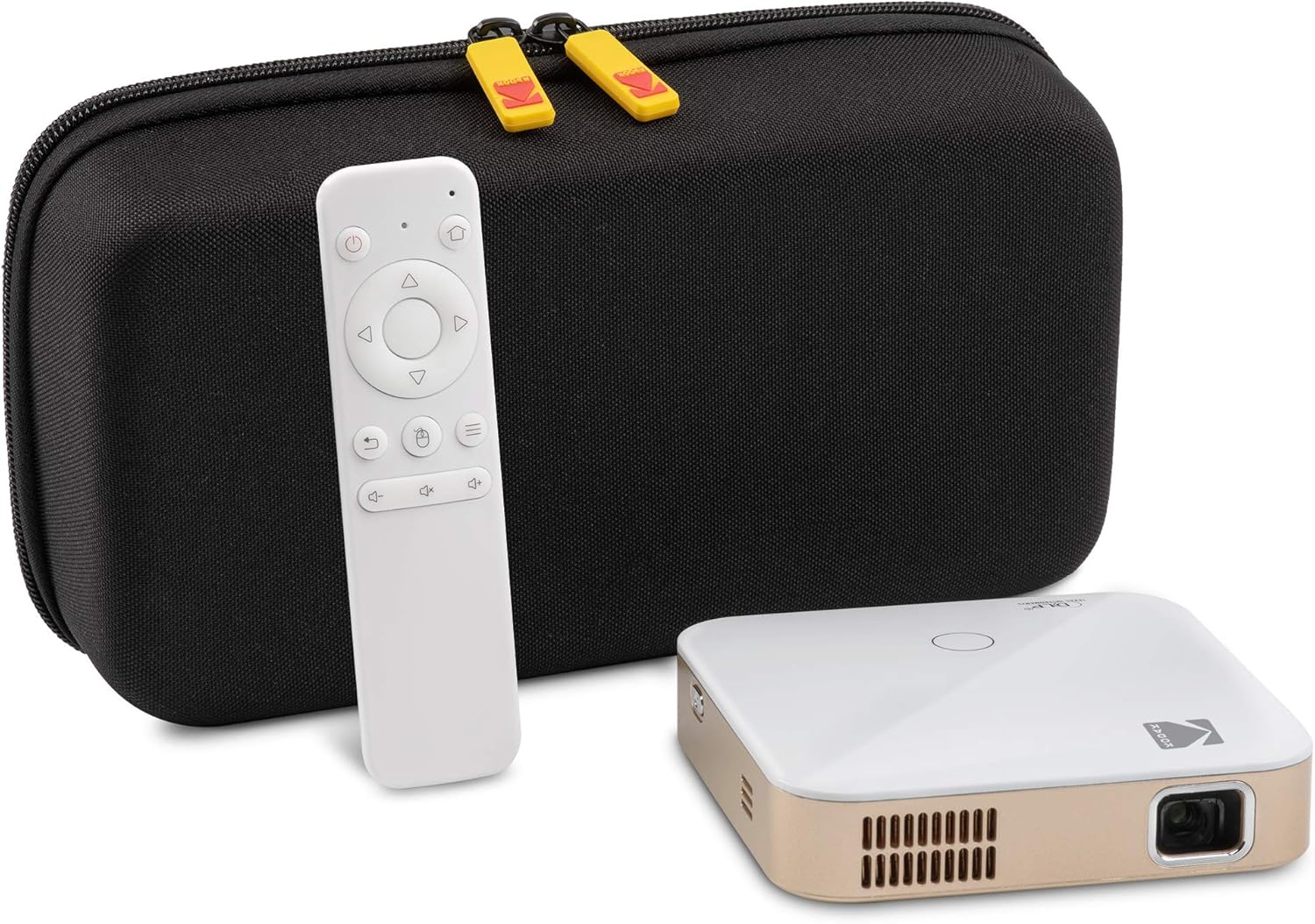 KODAK Luma 150 Pocket Projector - Portable Movie Projector w/Built-in Speaker for Home & Office Produces Images Up to 150” for Anywhere Entertainment with EVA Travel Case