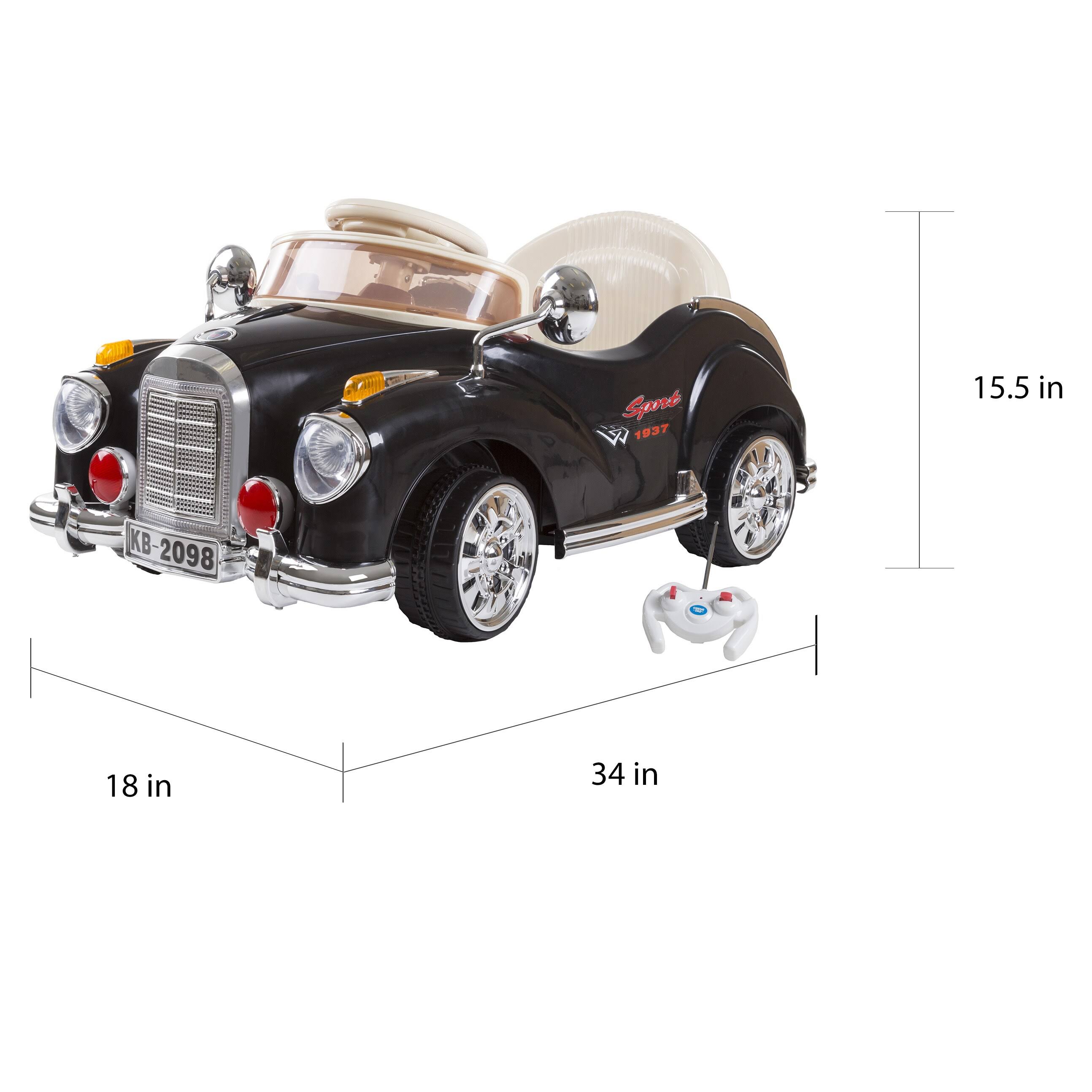 Lil& Rider Kids Ride-On Battery Operated Classic Car