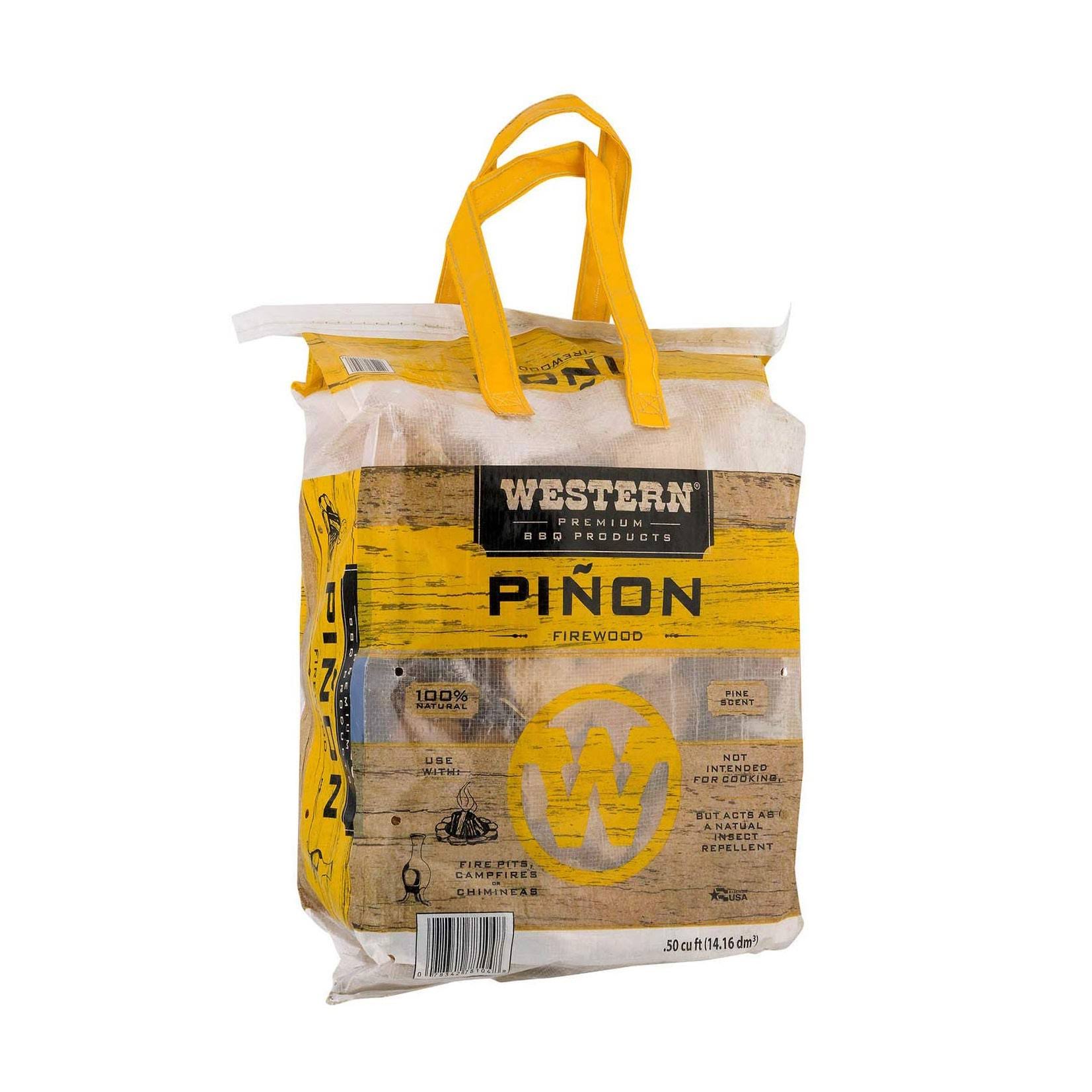 Western BBQ Pinon Log Wood Pellet Firewood for Camp Fires u0026 Fireplaces (4 Pack)