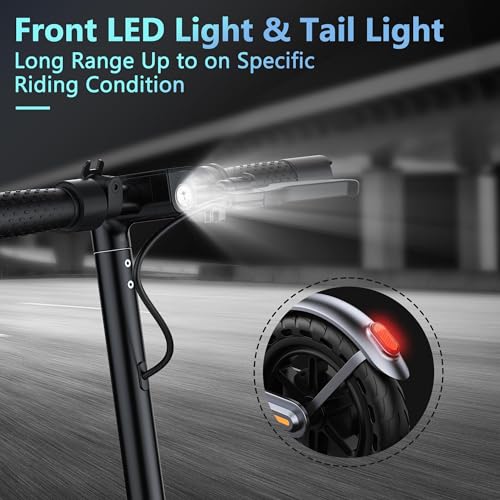 VOLPAM Electric Scooter, 350W/500W, 8.5/10 Tires, 12/21/28 Miles Range, 16/19/22Mph, Folding E-Scooter with Dual Braking