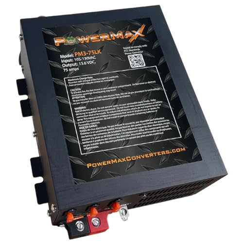 PowerMax PM3-100LK 110V to 12V DV Power Supply Converter Charger for RV 100 Amp -Grade Voltage Converter Modified SINE Wave Inverter