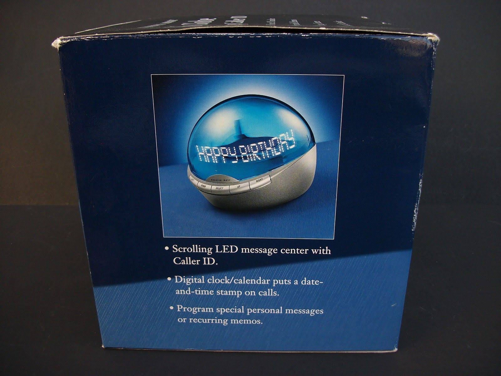 Sharper Image Info Globe Scrolling Caller ID