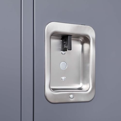 Metal Storage Cabinet with 6 Door, 72" Locking Metal Garage Storage Cabinet, Industrial Storage Locker for School, Gym, Home, Office (Grey, 35.45 * 15.75 * 72in,6door)