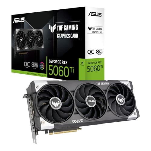 ASUS Dual GeForce RTX™ 5060 Ti 16GB GDDR7 OC Edition (PCIe 5.0, 16GB GDDR7, DLSS 4, HDMI 2.1b, DisplayPort 2.1b, 2.5-Slot Design, Axial-tech Fan Design, 0dB Technology, and More)