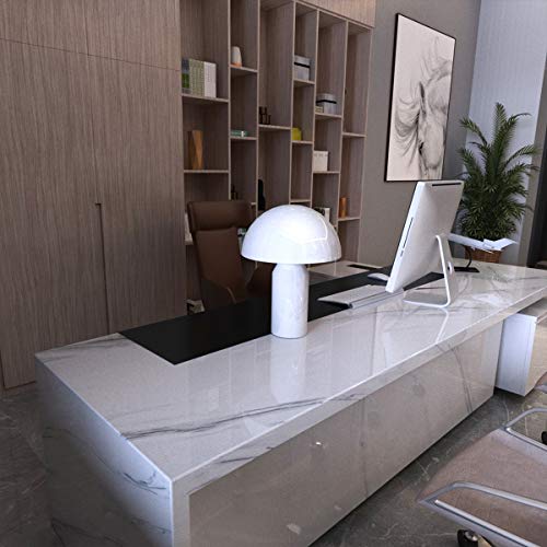 Large White Marble Granite Wallpaper Peel Stick Thicken 31.5x591inch Waterproof Furniture Sticker Self-Adhesive Contact Paper Marble Vinyl Wrap for Countertop Fireplace Backsplash DIY Wall Sticker