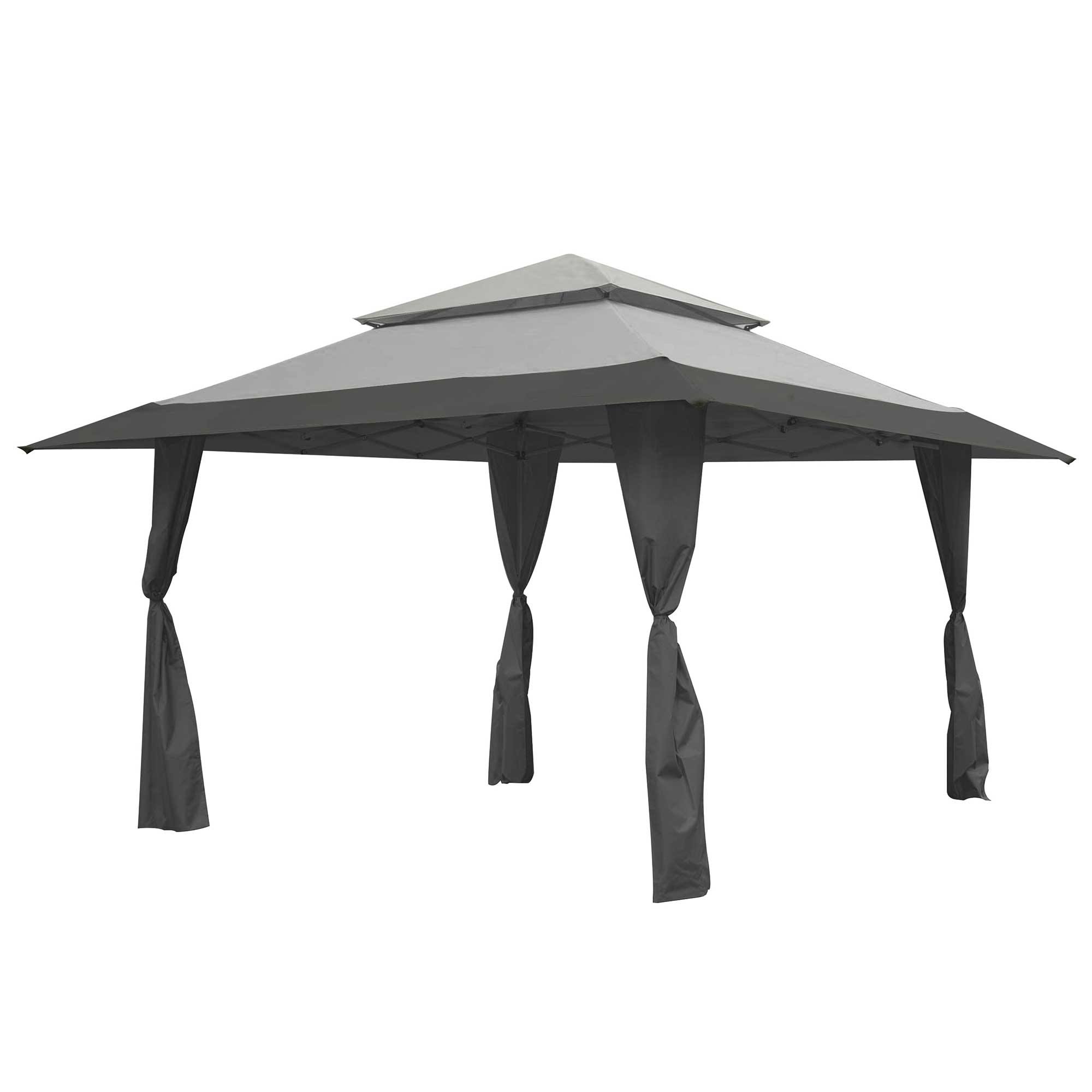 Z-Shade 13 x 13 Foot Instant Gazebo Canopy Tent Outdoor Patio Shelter Gray