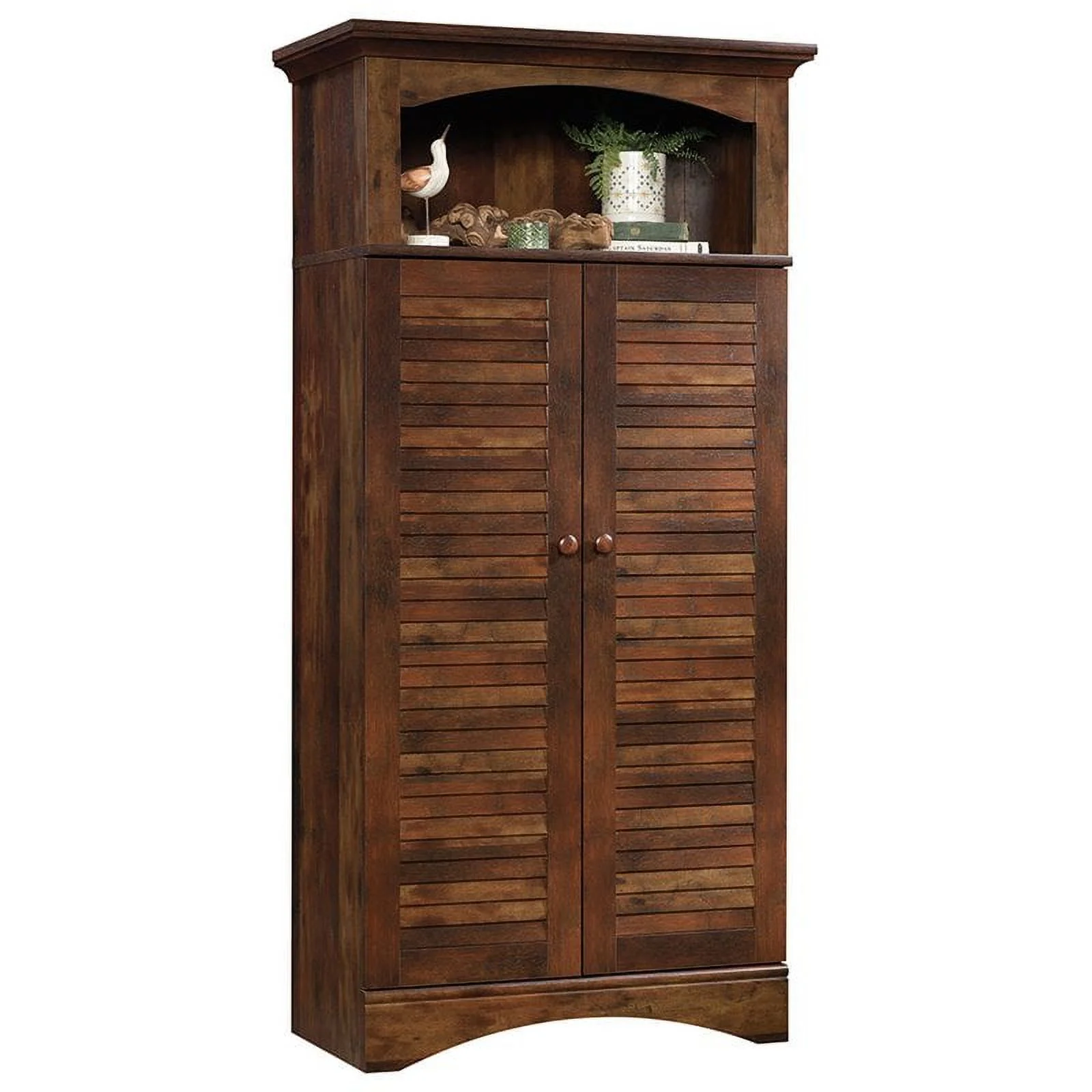 Sauder Harbor View Storage Cabinet, Curado Cherry Finish