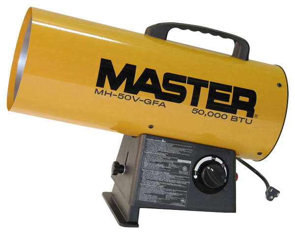 Master Heaters Heater Forced Air LP 50K BTU #MH-50V-GFA