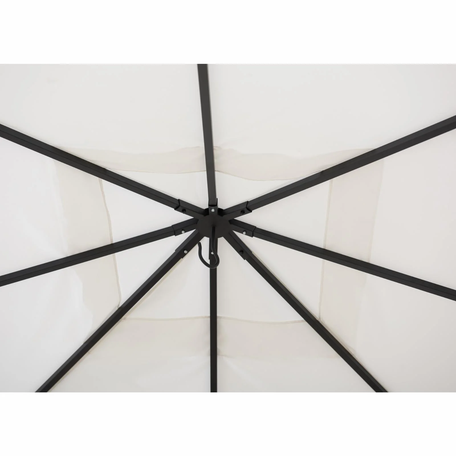 Sunjoy 10 ft. x 10 ft. Steel Gazebo - Black and White