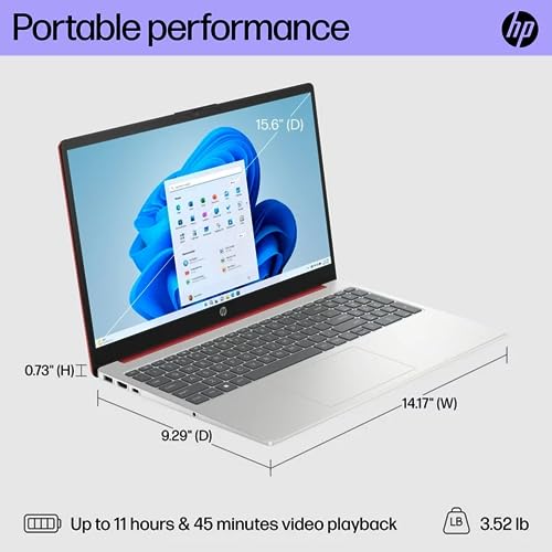 HP Flagship 15.6 HD Laptop, Intel Quad-Core Pentium N200 (Beat i5-8250U) with 500GB External SSD, WiFi, Fast Charge, HDMI, 1 Year Microsoft Office 365, Win 11