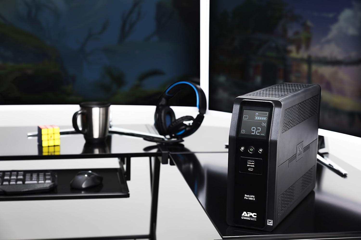 APC UPS 1000VA Sine Wave UPS Battery Backup and Surge Protector, BR1000MS Backup Battery Power Supply with AVR, (2) USB Charger Ports