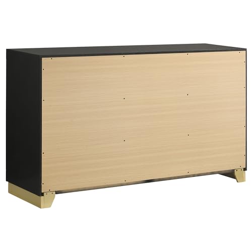 Coaster Caraway 4-Piece Queen Bedroom Set with LED Headboard Black and Grey