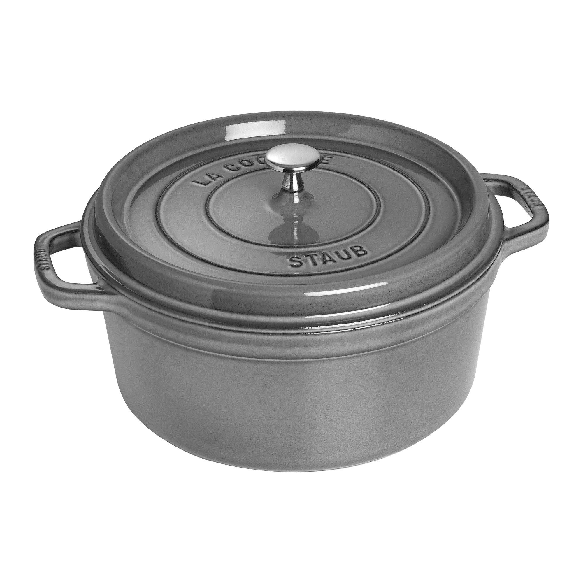Staub Cast Iron 7 Quart Round Cocotte White