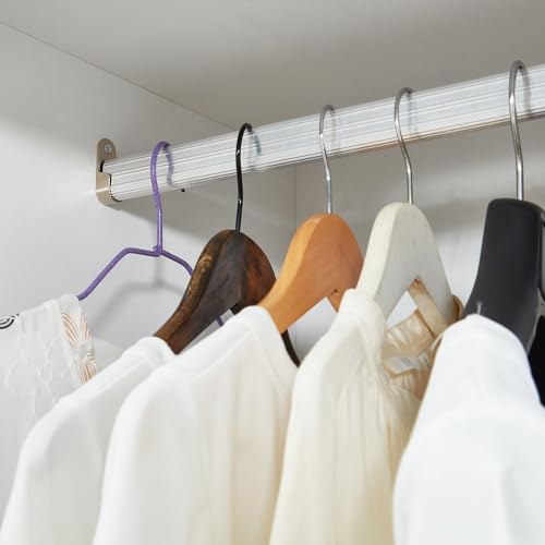 Closet with Doors Armoire Wardrobe Closets Wood Cabinet White Storage Closet Cabinet for Bedroom Armoires Clothes Wood Closet with Hanging Rod (20.51" D x 63" W x 74.02" H, Golden Handle)