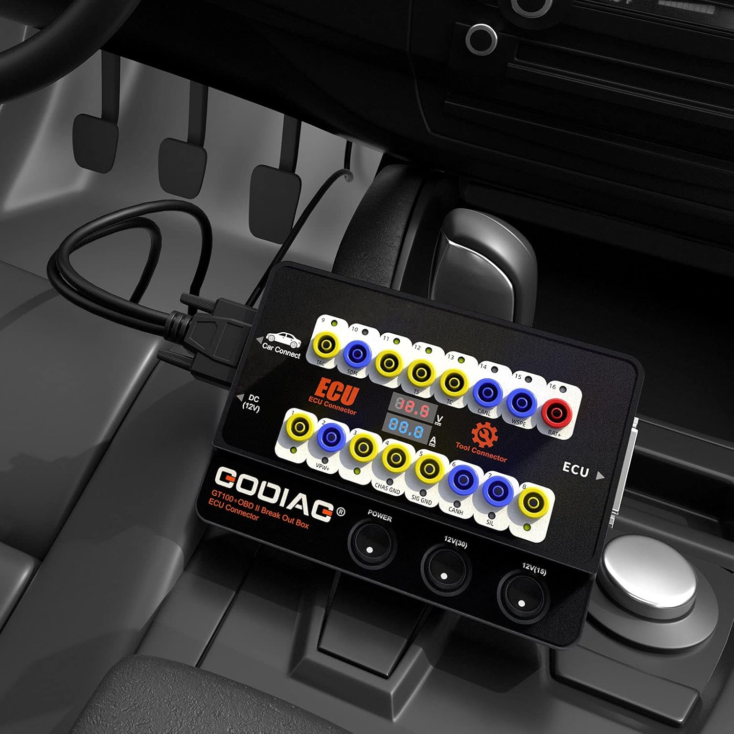 Godiag GT100+ OBDII Breakout Box, OBD CAN Breakout Box, OBDII Protocol Detector ECU Bench Tool
