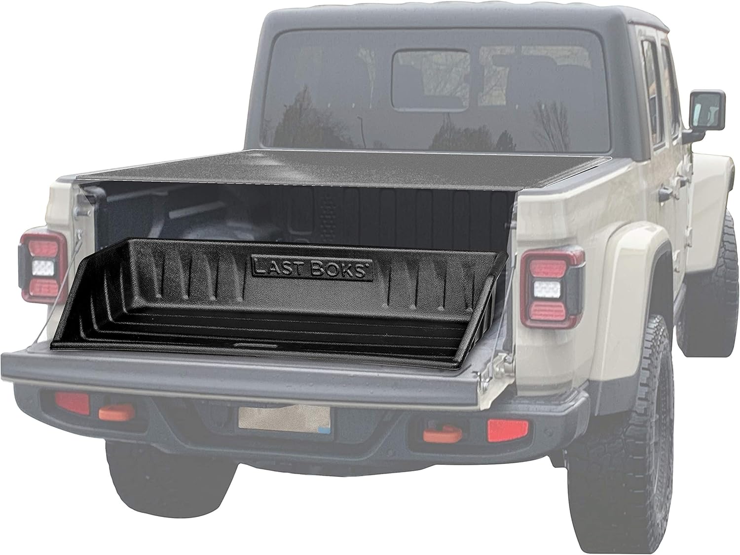 Last Boks Mid Size Truck Bed, Cargo Box Organizer, Slides Out onto Your Tailgate for Easy Access to Load or Unload Your Cargo, Truck Accessories Stores and Protects Your Cargo and Your Truck