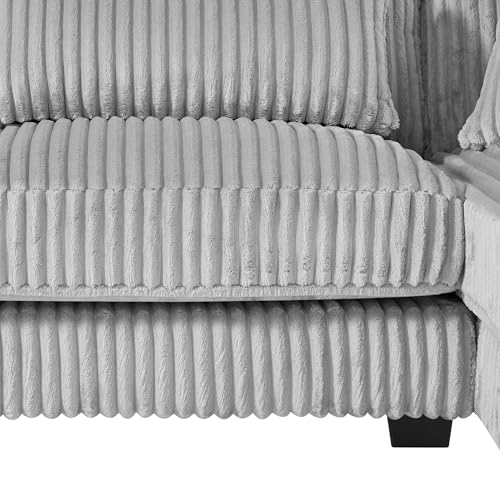 Oversized U-Shaped Sectional Sofa Couch Plush Corduroy Upholstered Modular Deep Seat Sofa&Couch Sectional W/Right Facing Chaise Lounge and 7 Toss Pillows for Home Apartment Living Room Furniture Sets