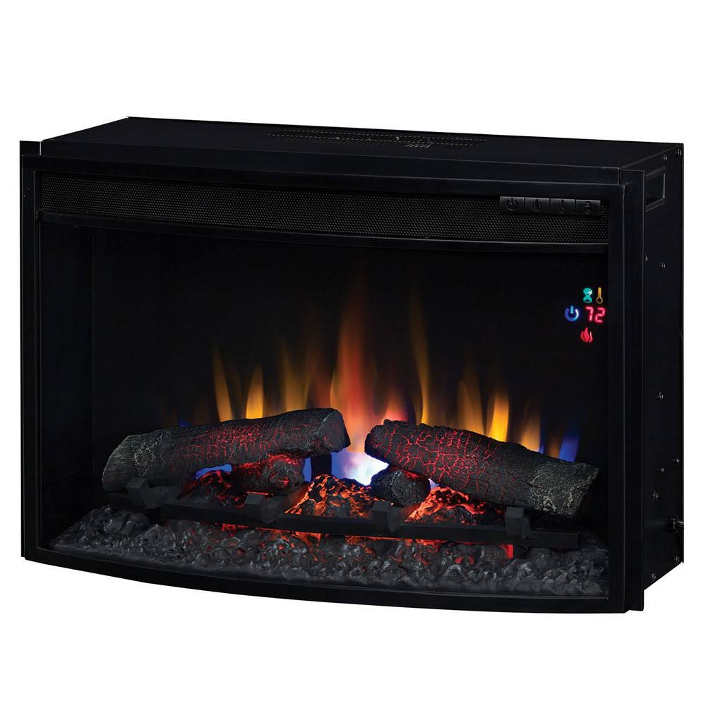 ClassicFlame 25EF031GRP 25x22 Curved Electric Fireplace Insert with Safer Plug