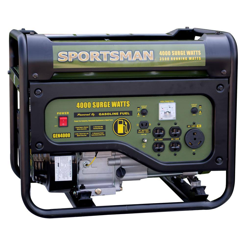 4,000/3,500-Watt Gasoline Powered Portable Generator with RV Outlet