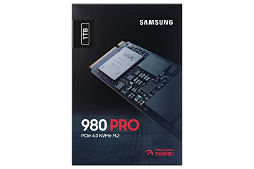 Samsung 980 PRO SSD 2TB PCIe NVMe Gen 4 Gaming M.2 Internal Solid State Drive Memory Card, Maximum Speed, Thermal Control MZ-V8P2T0B/AM