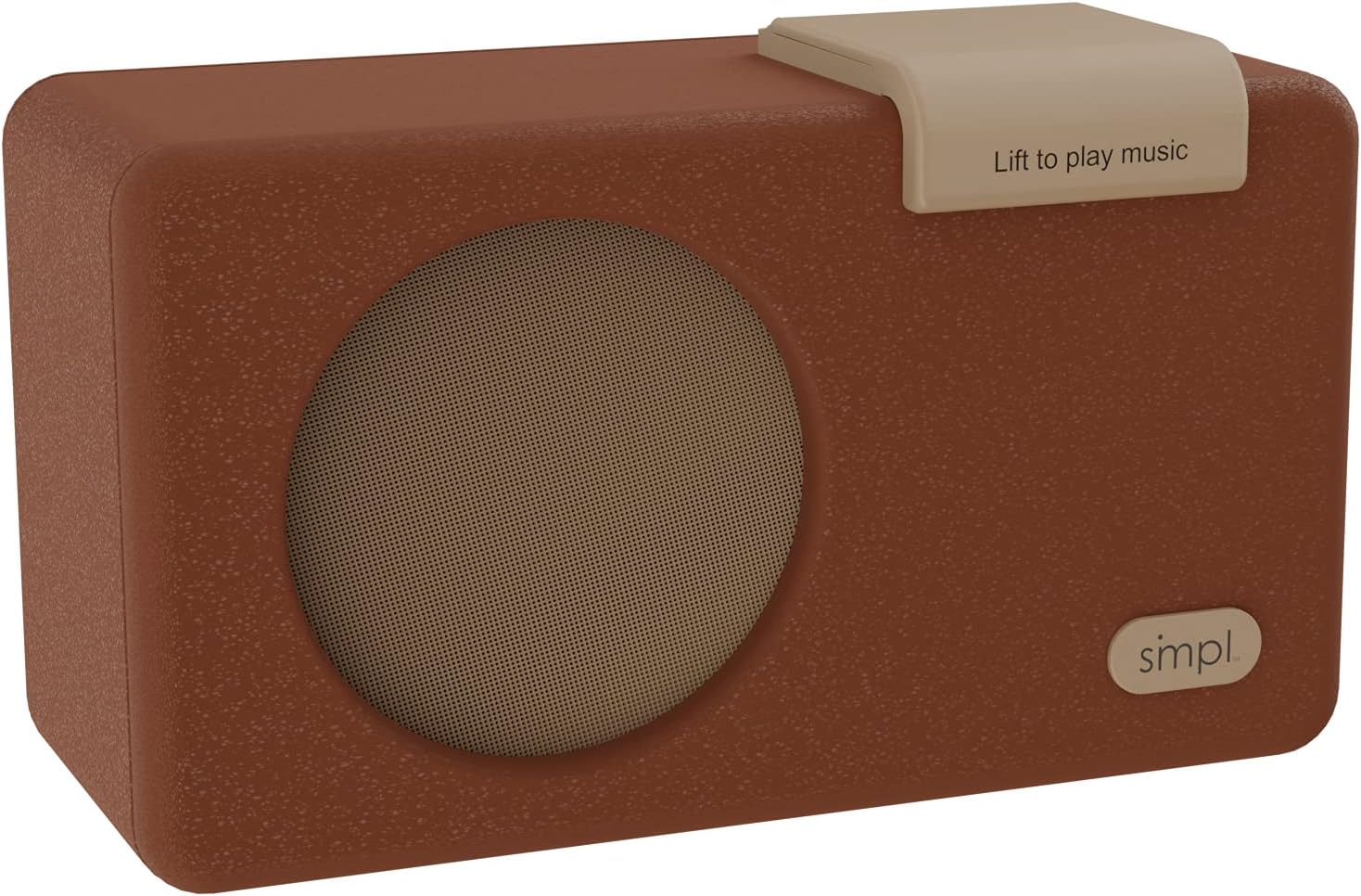 SMPL One-Touch Music Player, Audiobooks + MP3, Quality-Sound, Durable Wooden Encloser with Retro Look, 4GB USB with 40 Nostalgic Hits Included, Live Technical Support (Red, Music Player)