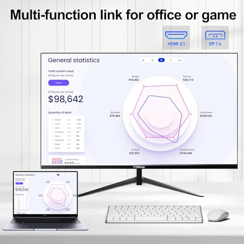 24 Inch Touchscreen Monitor, IPS FHD 1080P Touch PC Display, 100Hz, LED Backlit Multi-Touch Monitor, VESA, HDMI & VGA & USB Computer Touch Screen for Gaming, Business, Warehouse, Bar, Gym