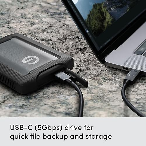 SanDisk Professional 4TB G-DRIVE ArmorATD - Rugged, Durable Portable External Hard Drive HDD, USB-C, USB 3.2 Gen 1 - SDPH81G-004T-GBAND