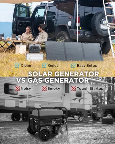 EF ECOFLOW Portable Power Station RIVER 2 Max 500, 499Wh LiFePO4 Battery/ 1 Hour Fast Charging, Up To 1000W Output Solar Generator (Solar Panel Optional) for Outdoor Camping/RVs/Home Use
