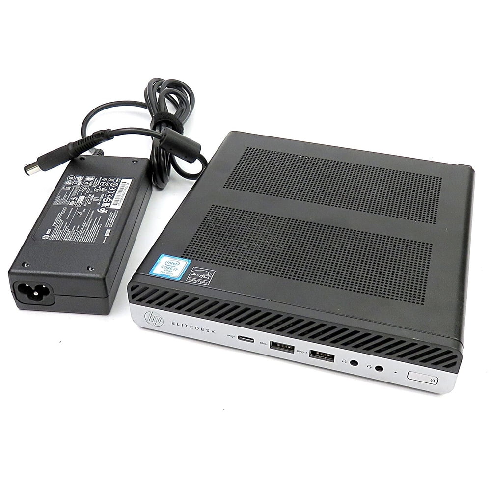 HP EliteDesk 800 G3 Micro Desktop Computer Intel Core i5-6500T 2.5GHz 8GB RAM 256GB SSD Keyboard and Mouse Wi-Fi Dual 22" LCD Monitors Windows 10 Pro PC